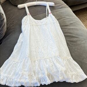 White Cotton Eyelet Sundress, never worn.